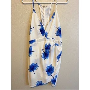 White and blue dress